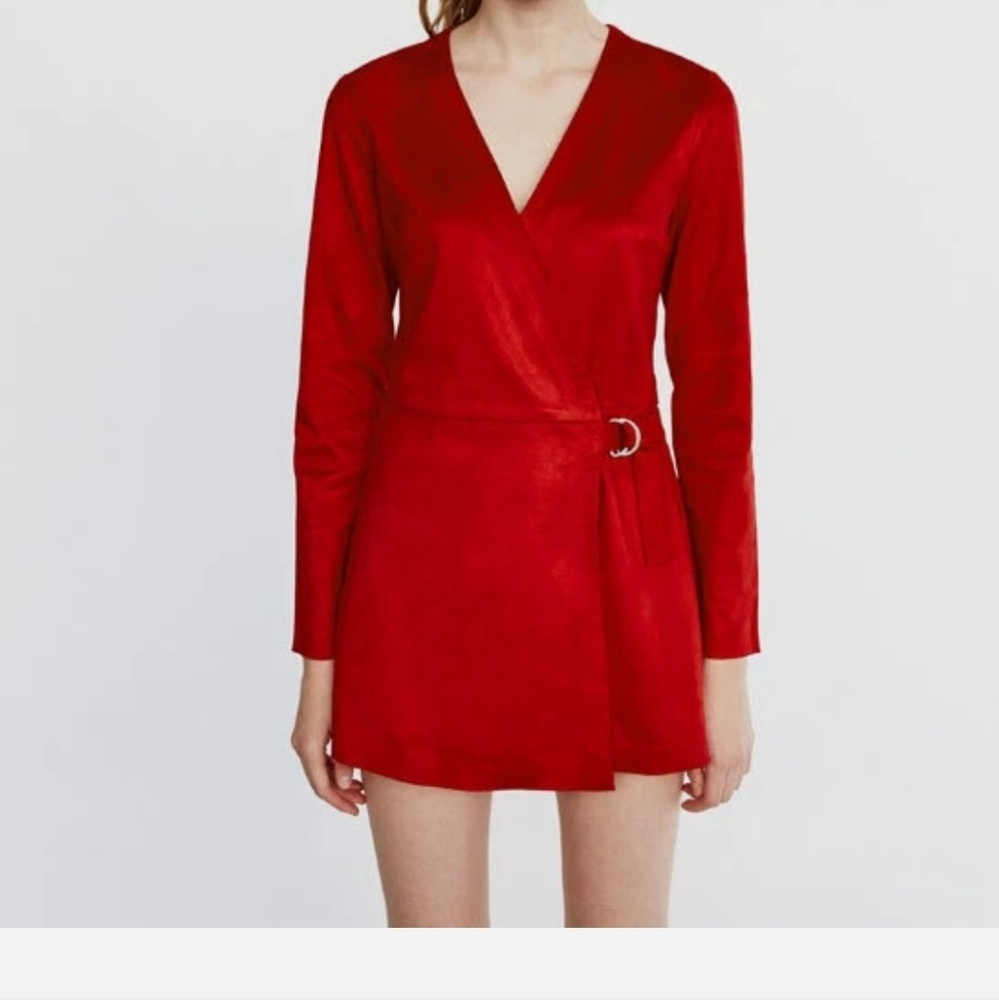 Zara Vibrant Red Women's Wrap shorts